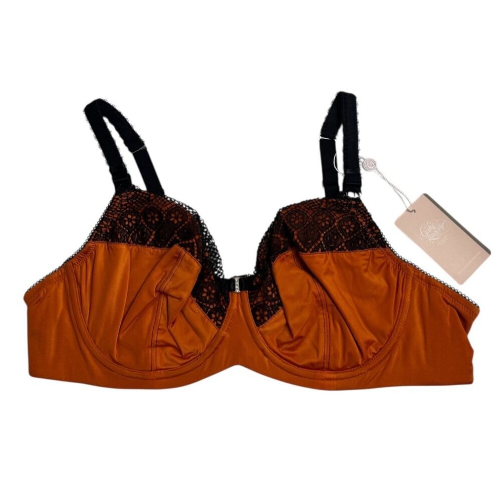Cake Lingerie NEW 40D Ginger Macaroon Maternity Nursing Bra Underwire Orange - Picture 2 of 11